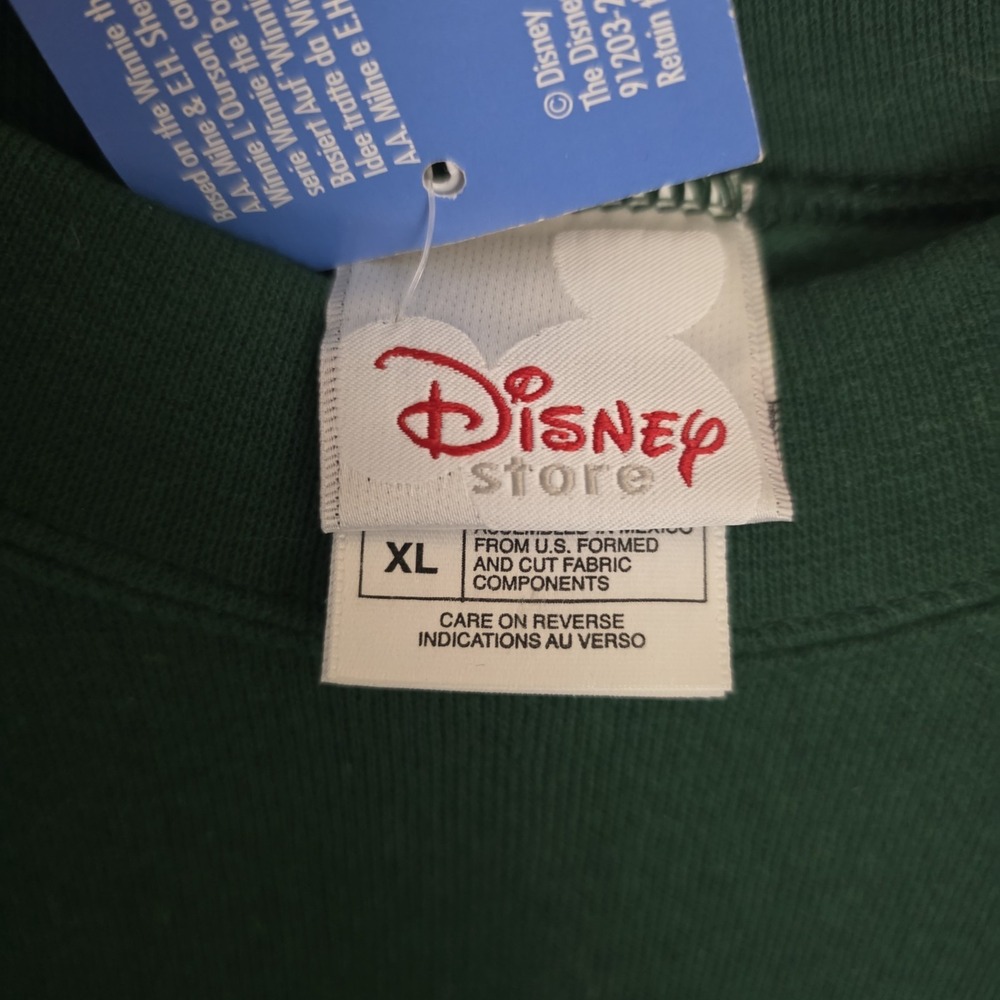 Vintage NWT Disney Store Sweatshirt XL Green Tigger Graphic Fleece Crewneck 90s - Picture 8 of 11